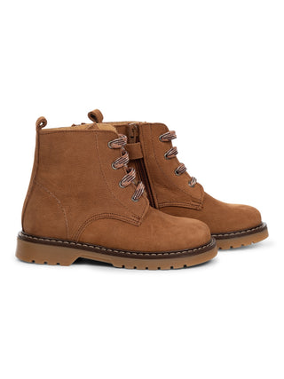 Lederboots mit Reißverschluss - Braun