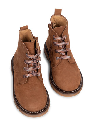 Lederboots mit Reißverschluss - Braun