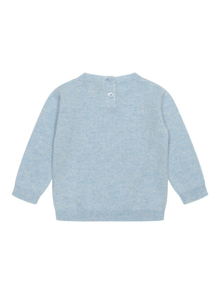 Kaschmirpullover Smiley - Hellblau