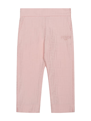 Hose mit FF-Logo und geradem Bein - Hellrosa