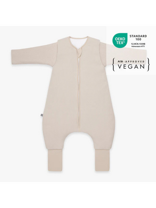 Schlafsack mit Umschlag-Fuß und Ärmel 3.5 TOG - Essential Beige