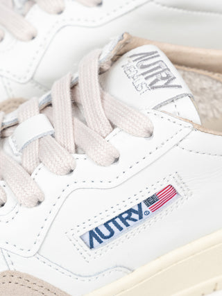 Medalist Kids Low Sneaker aus Leder - Weiß/Blau