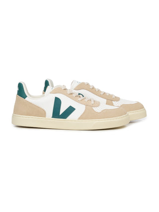 Small V-10 Laces Sneaker - Extra White/Green