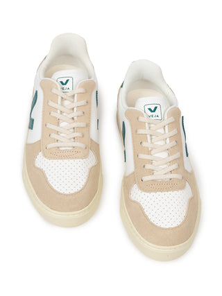 Small V-10 Laces Sneaker - Extra White/Green