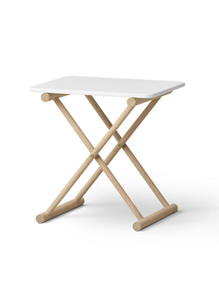 Camp Nachttisch niedrig  in Weiß -Eiche