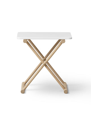 Camp Nachttisch hoch in Weiß-Eiche
