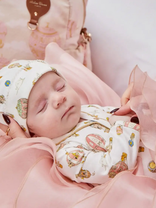 Babymütze aus Baumwolle mit Print