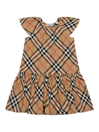 Tally Kleid aus Baumwolle - Sand Check