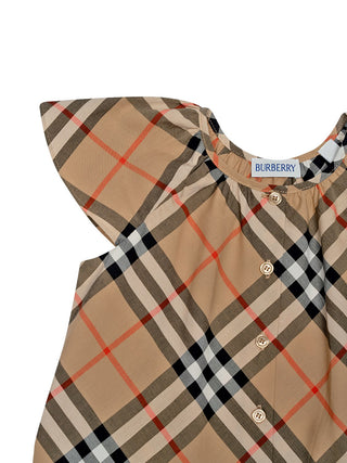 Tally Kleid aus Baumwolle - Sand Check