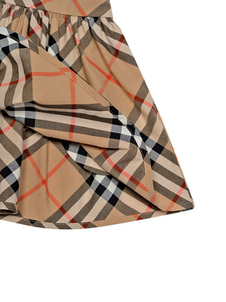 Tally Kleid aus Baumwolle - Sand Check