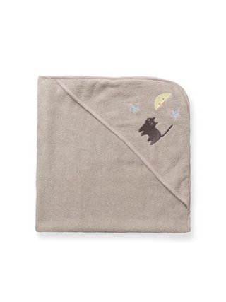 Dear April Petal Baby Kapuzenhandtuch - Mond Katze