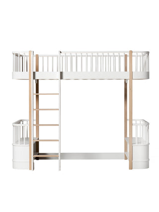 Wood Original Hochbett Weiß-Eiche 90x200