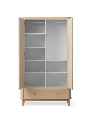 Wood Kleiderschrank mit 2 Türen - Oak