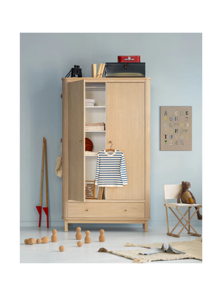 Wood Kleiderschrank mit 2 Türen - Oak