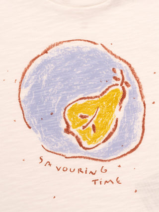 Flamé Jersey T-Shirt - Weiß