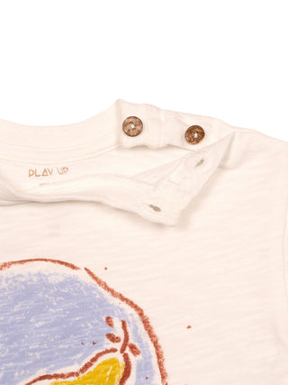 Flamé Jersey T-Shirt - Weiß