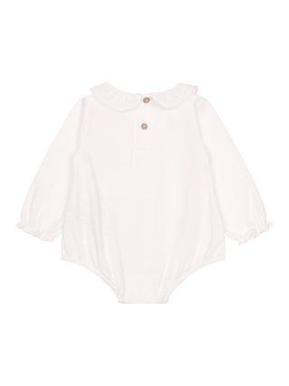 Flamé Body mit Kragen - Weiß