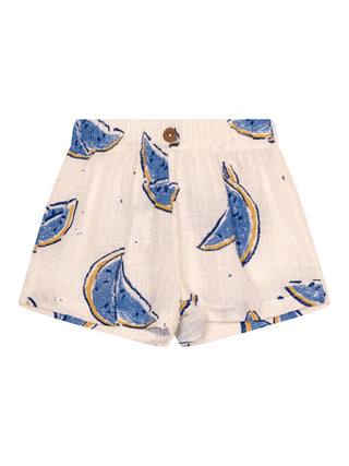 Gewebte Shorts aus Bio-Baumwolle - Off White