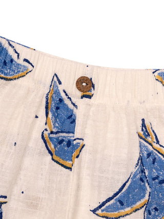 Gewebte Shorts aus Bio-Baumwolle - Off White