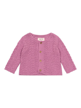 Gestrickter Cardigan - Lila