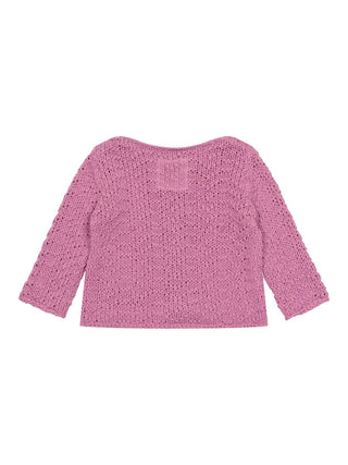 Gestrickter Cardigan - Lila