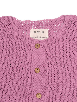 Gestrickter Cardigan - Lila