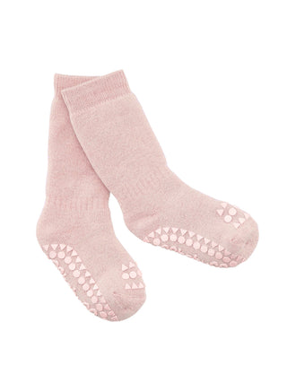 Rutschfeste Socken aus dicker Bio-Baumwolle - Soft Pink