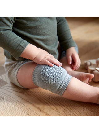 Knieschützer mit Gumminoppen - Grau Melange