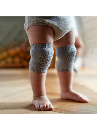 Knieschützer mit Gumminoppen - Grau Melange