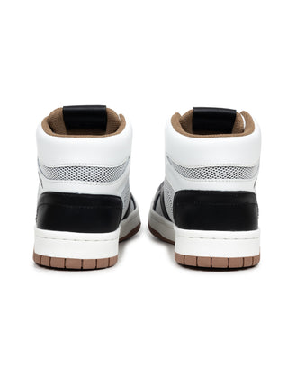 Hightop Sneakers aus Veloursleder und Mesh - Weiß/Schwarz_Bestand stimmt nicht Gr. 34