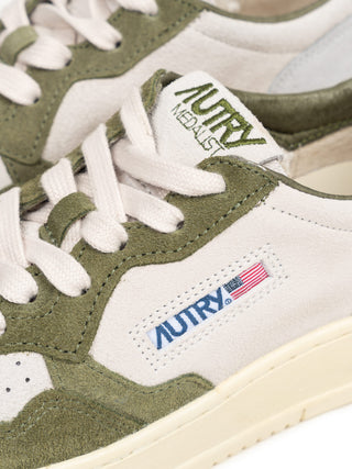 Medalist Kids Low Kid aus Leder - Weiß/Olivgrün