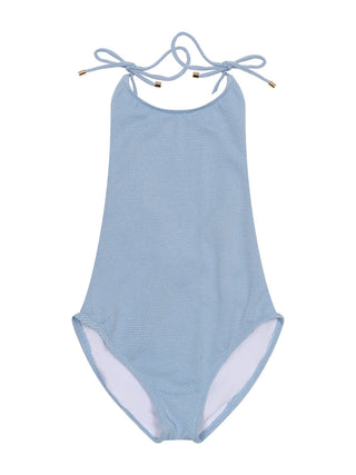Badeanzug Bahamas Metallic - Hellblau