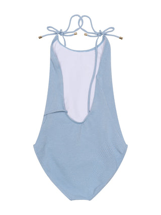 Badeanzug Bahamas Metallic - Hellblau