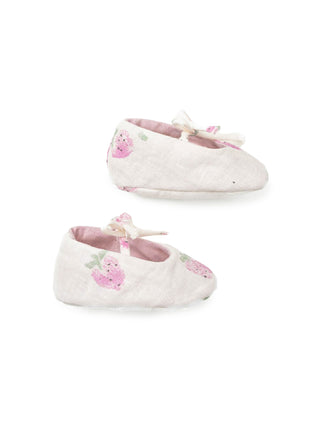 Bedruckte Schuhe aus gewebtem Leinen - Beige