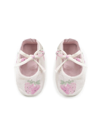 Bedruckte Schuhe aus gewebtem Leinen - Beige