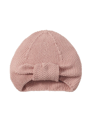 Baby Turban aus Strick - Altrosa