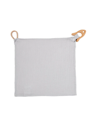 Kuscheltuch Musselin Rakete - Grau