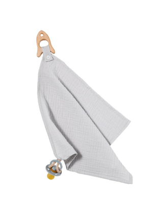 Kuscheltuch Musselin Rakete - Grau