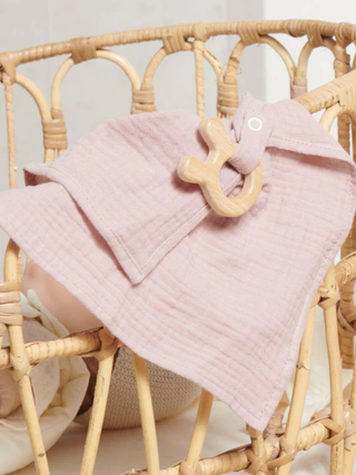 Kuscheltuch Musselin Hase - Rosa