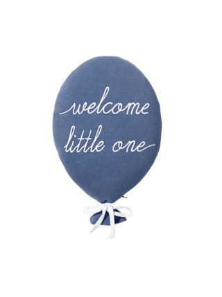 Ballon-Kissen Welcome Little One - Blau