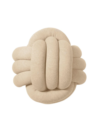 Knotenkissen Strick  - Beige