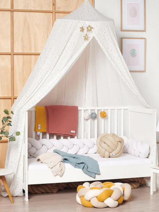 Knotenkissen Strick  - Beige