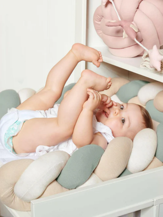 Bettschlange geflochten Trio - Mint