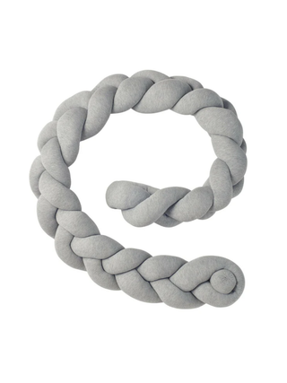 Geflochtene Bettschlange Jersey - Grau
