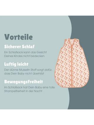 Musselin Schlafsack 0.5 TOG - Aprikose