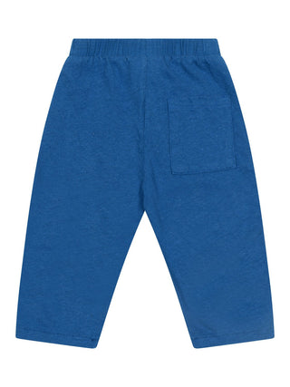 Hose aus Bio-Baumwolle und Leinen - Blau
