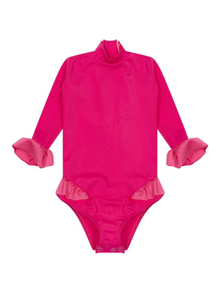 Einteiliger Badeanzug Anti-UV Bora Bora Surfer - Pink