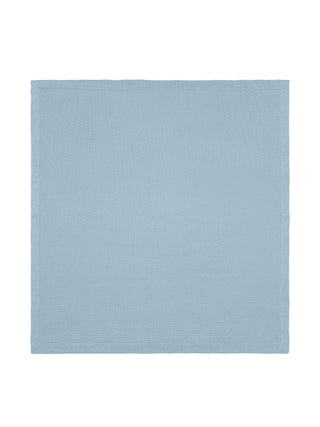 Strickdecke aus Baumwolle - 82 cm x 82 cm - Blau