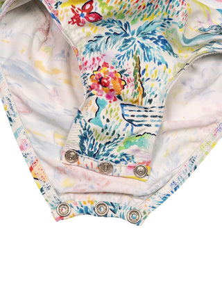 Gigi Surfer Langarm Badeanzug - Aqua