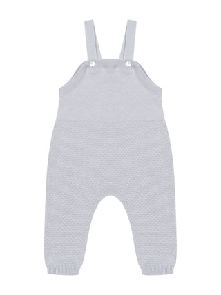 Gestrickte Trägerhose - Hellblau